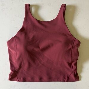 Align High-Neck Tank Top, Mulled Wine